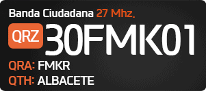 Indicativo en CB 27Mhz - QRZ: 30FMK01