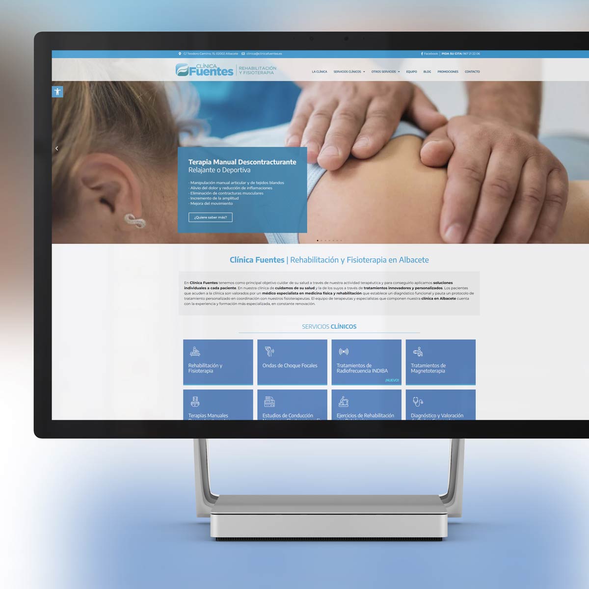 Website of Clínica Fuentes - Rehabilitation and Physiotherapy