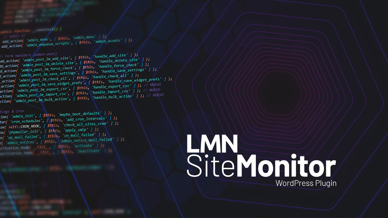 LMN Site Monitor - Monitoriza tus sitios desde la administración de WordPress sin complicaciones